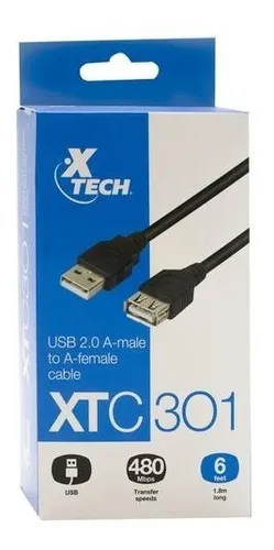 Cable Extension USB 2.0 1.8 Metros Xtech