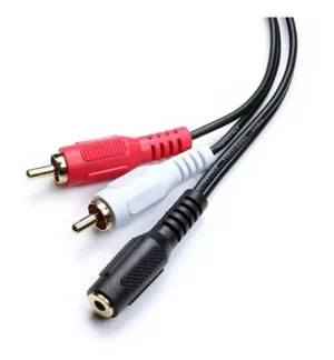 Cable Miniplug Hembra a 2 RCA Kanji 0.5 Metros