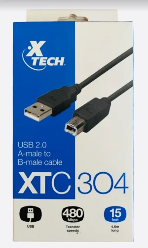 Cable Para Impresora Usb 2.0 4.5Mt Xtech