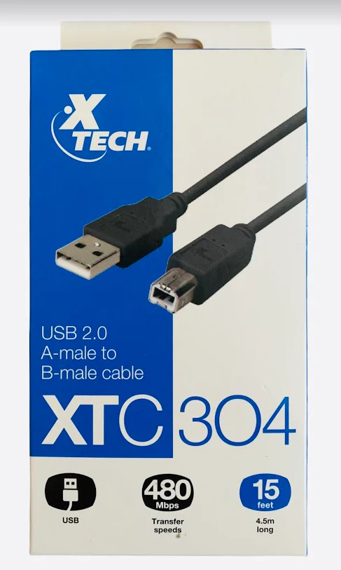 Cable Para Impresora Usb 2.0 4.5Mt Xtech