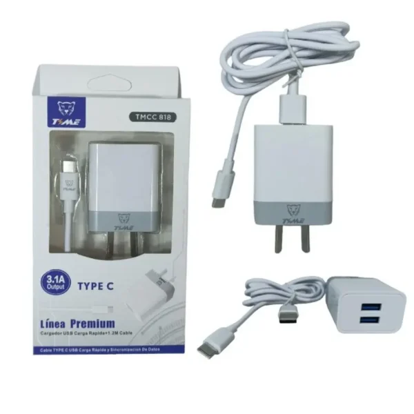 Cargador Tipo C 3.1 Amper Tyme Tmcc818