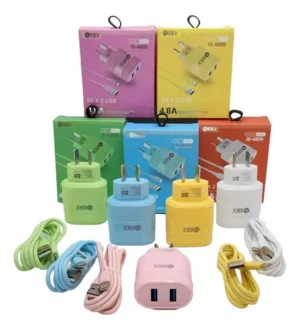 Cargador Tipo C Ibek 4.8A Ib-4809 X 2 Usb