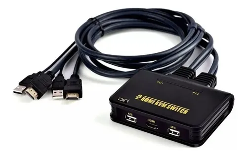Kvm Kanji 2 Puertos Hdmi Automatico