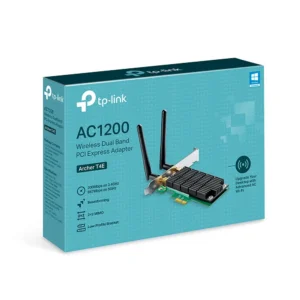 Placa De Red Wireless Pci-E Dual T4E 2 Antenas