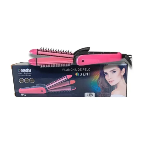 Plancha De Pelo Seis 3 En 1 45W Pp16