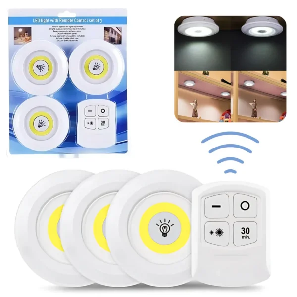 Set Placard 3 Luces Led Con Control