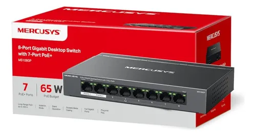 Switch Ethernet 8 Puertos Ms108Gs Mercusys Gigabit