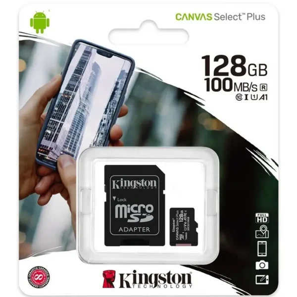 Memoria Kingston Micro Sd C/Adapt. 128Gb Clase 10