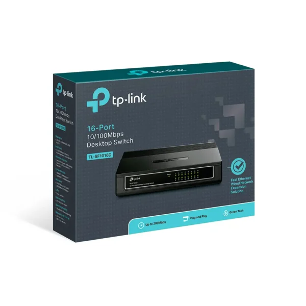 Switch Ethernet 16 Puertos Tl-Sf1016D